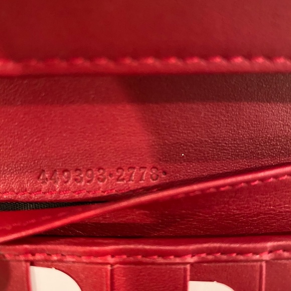 NIB Gucci red leather wallet guccisima - Picture 10 of 10